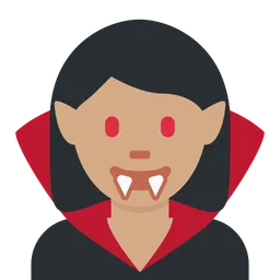 Woman Vampire: Medium Skin Tone — Twitter