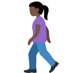 Woman Walking: Dark Skin Tone — Twitter