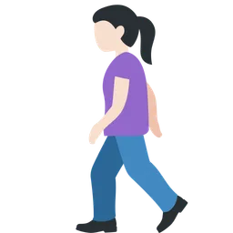 Woman Walking: Light Skin Tone — Twitter
