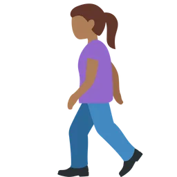 Woman Walking: Medium-Dark Skin Tone — Twitter