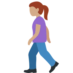 Woman Walking: Medium Skin Tone — Twitter