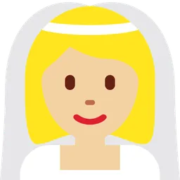Woman with Veil: Medium-Light Skin Tone — Twitter