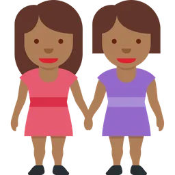 Women Holding Hands: Medium-Dark Skin Tone — Twitter