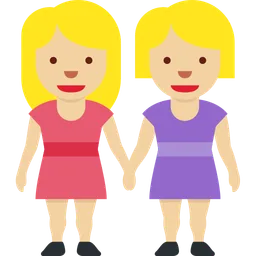 Women Holding Hands: Medium-Light Skin Tone — Twitter